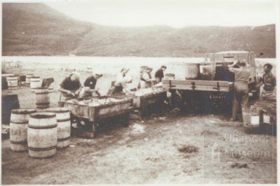 Gutters working Above caravan park West Terrace; 1950?; ULMPH 2000 0597 