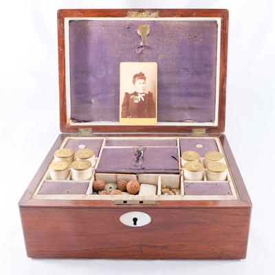 Storage, Wooden Sewing Box; unknown maker; 1850?; RX.1975.52