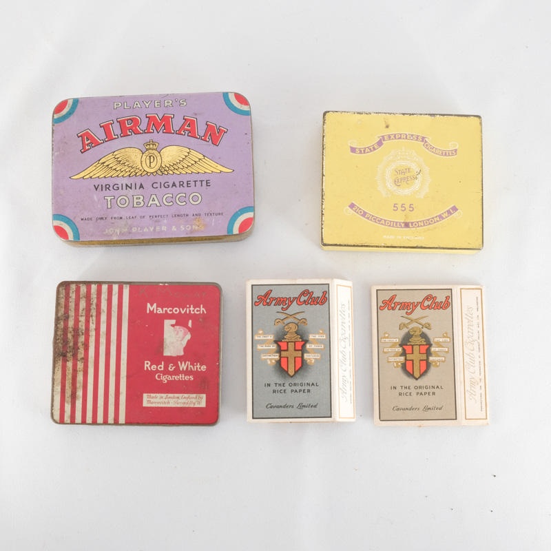 smoking, cigarette tins and covers; Cavanders Limited; Marcovitch ...