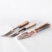 Kitchen Utensils, 3 bone and 1 wooden handled three tine forks; unknown maker; RX.1975.86