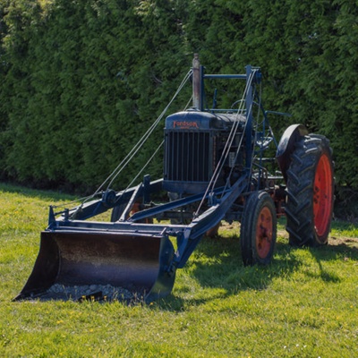 Front-end Loader, fitted to a Fordson E27N; I Baker & Sons (Foundry Engineers) Ltd; 1940-1950