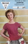 Knitting pattern: Feather & Fan Jumper; Bestway; c.1950s; GWL-2015-94-55