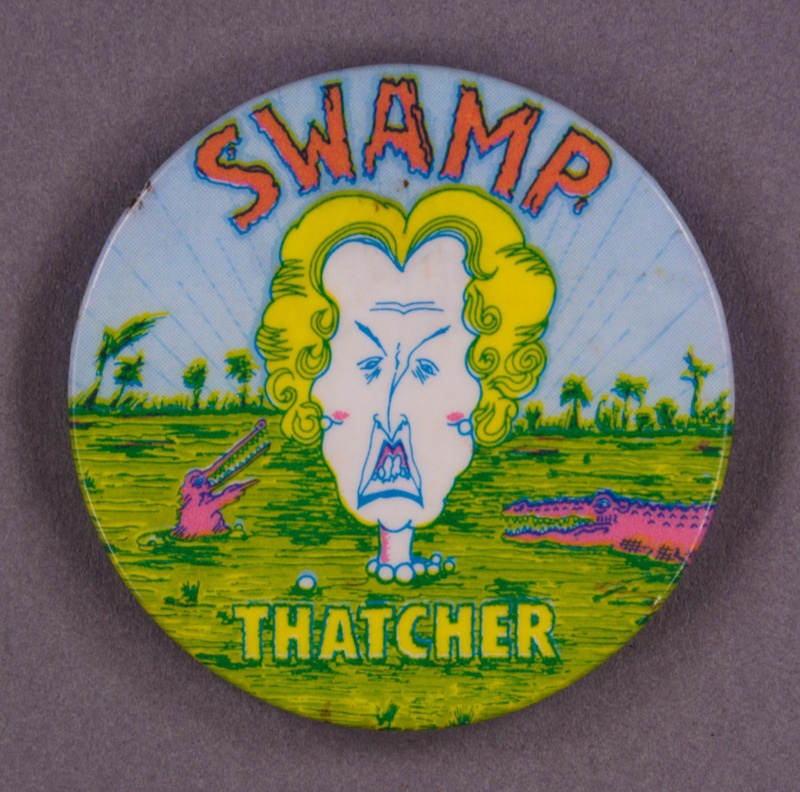 Badge: Swamp Thatcher; 1980s; GWL-2015-111-30