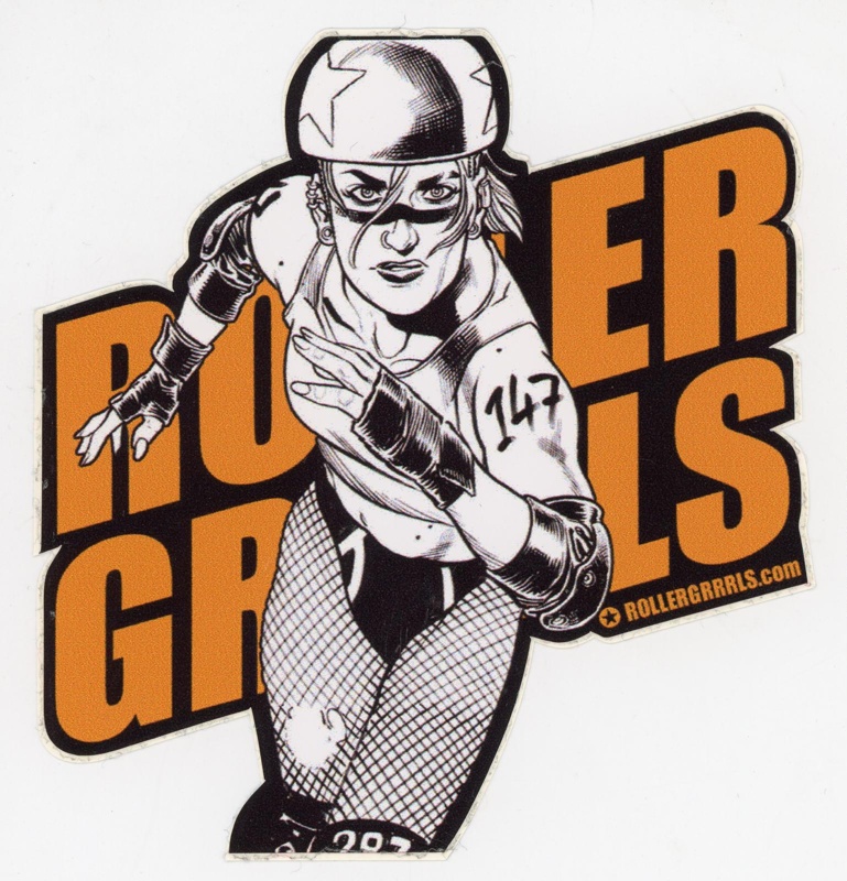 Sticker: Roller Grrrls; Roller Grrrls; c.2010s; GWL-2025-118-73
