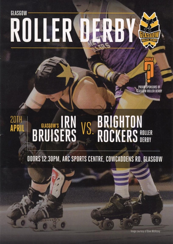 Programme: Irn Bruisers vs Brighton Rockers; Glasgow Roller Derby; 2013; GWL-2020-35-8