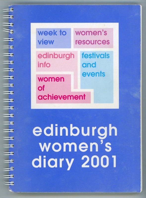 Front cover: Edinburgh Women's Diary 2001; bintprint; 2000; GWL-2016-67