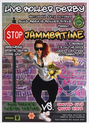 Flyer (A6): Jammertime; Auld Reekie Roller Derby; Oct 2010; GWL-2020-25-2