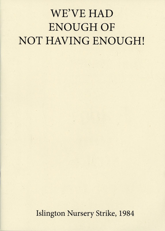 Booklet cover: We've Had Enough of Not Having Enough!; On the Record; 2025; 978-0-9927393-5-5; GWL-2025-98-1