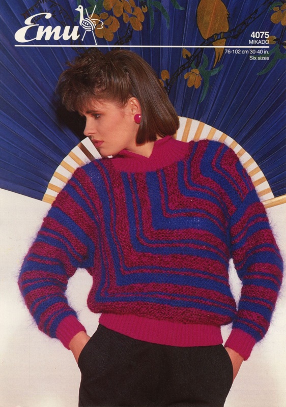 Knitting pattern: Mikado Sweater; Emu Wools 4075; GWL-2021-4-7