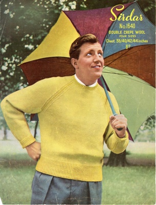 Knitting pattern: Man's Pullover; Sirdar Design No. 1640; c.1950s-60s; GWL-2022-113-20