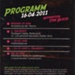 Programme back: Hard Block Cafe; Stuttgart Valley Roller Derby; April 2011; GWL-2019-93-1