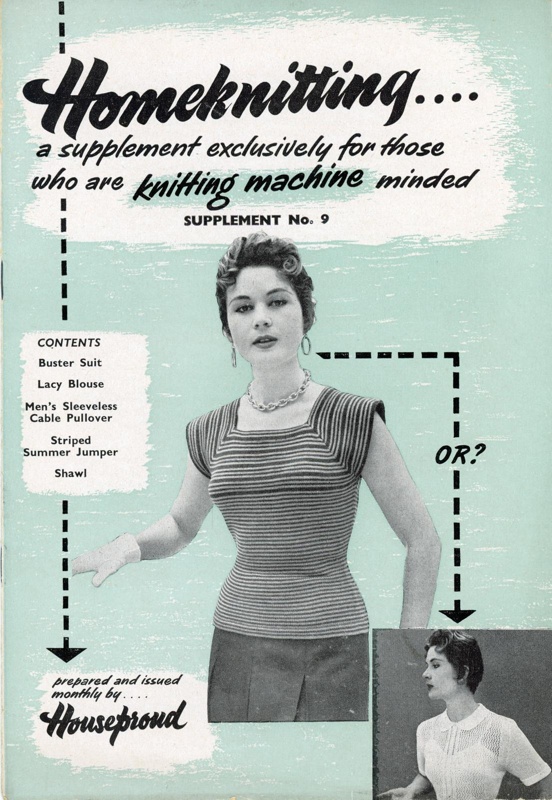 Magazine supplement: Homeknitting No. 9; Compendium Publishing Co Ltd; July 1955; GWL-2022-130-5