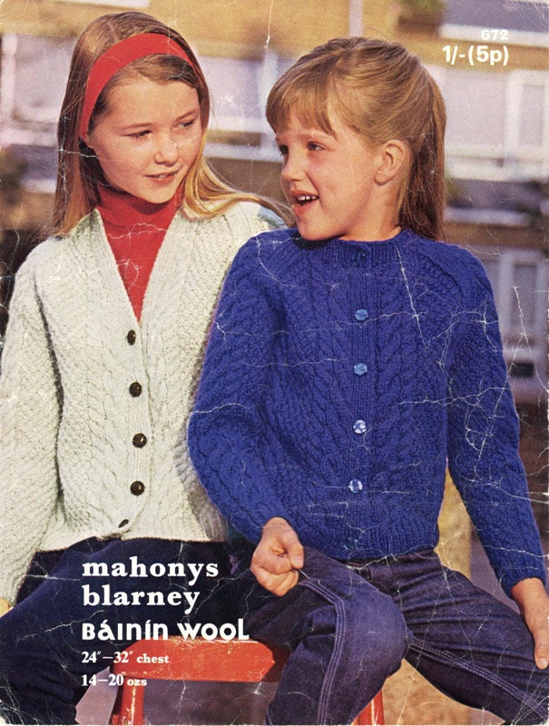 Knitting pattern: Girl's Cardigans; Mahony No. 672; c.1970-71; GWL-2017-11-21