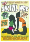 Roller Derby poster advertising "Uncivil War", Feb 2010