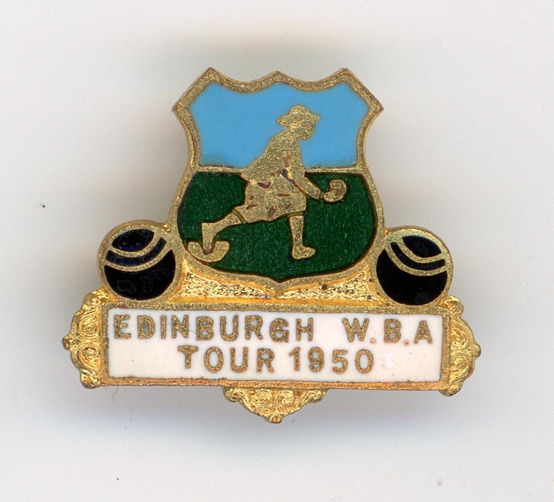 GWL-2015-119-3: Badge: Edinburgh WBA Tour 1950 GWL-2015-119-3: Badge: Edinburgh WBA Tour 1950