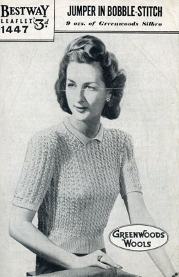 Knitting pattern: Jumper in Bobble-Stitch; Bestway Leaflet No. 1447; GWL-2014-59-2