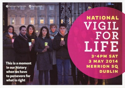 Flyer front: National Vigil for Life; National Vigil for Life Committee; 2014; GWL-2022-152-9