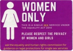 Sticker: Women Only; c.2023; GWL-2023-110-3