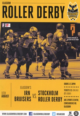 Programme: Irn Bruisers vs Stockholm; Glasgow Roller Derby; 2013; GWL-2020-36-6