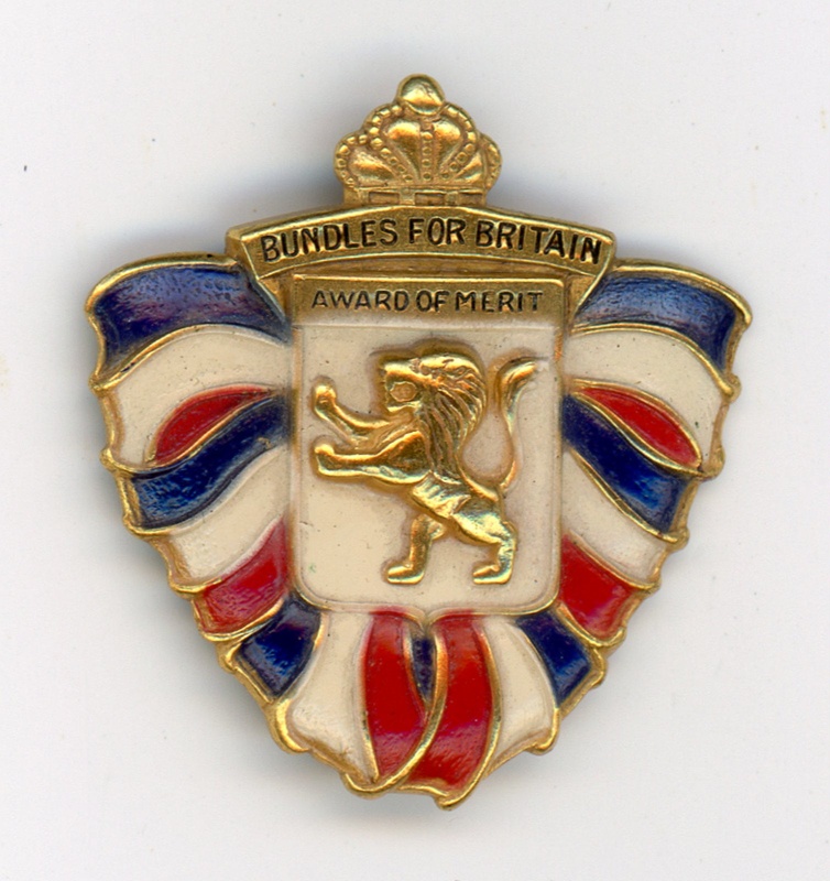 Badge: Bundles for Britain Award of Merit; 1940-45; GWL-2015-15