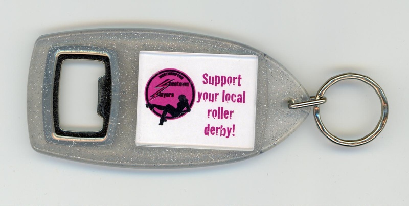 Keyring: Support Your Local Roller Derby; Northamptonshire Roller Derby; c.2011-15; GWL-2015-149-2