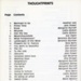 Contents page: Thoughtprints; c.1970-80s; GWL-2025-117-1