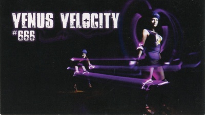 Business card: Venus Velocity; Glasgow Roller Derby; 2011; GWL-2019-59-41