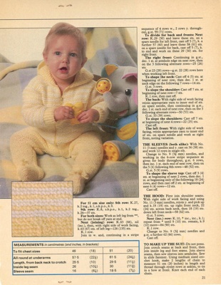 Knitting pattern: Snuggle up!; Woman's Weekly; c.1980; GWL-2015-44-43