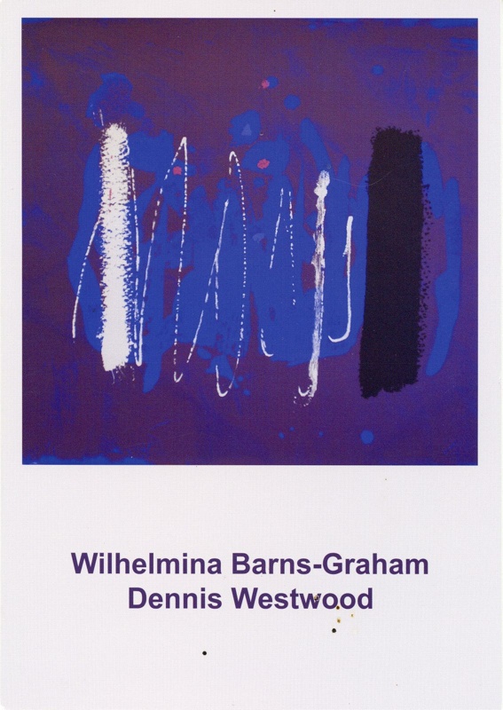 Invite (front): Wilhelmina Barns-Graham & Dennis Westwood; Tom Caldwell; 2008; GWL-2022-30-32