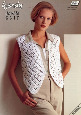 Knitting pattern: Crochet Waistcoat; Wendy No. 4339; GWL-2022-134-12