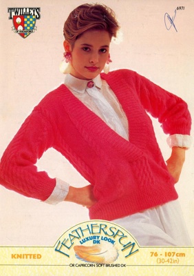 Knitting pattern: Featherspun Sweater; Twilleys No. 6971; 1986; GWL-2015-34-111