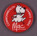 Badge: Commonwealth Games; 1986; GWL-2013-60-1