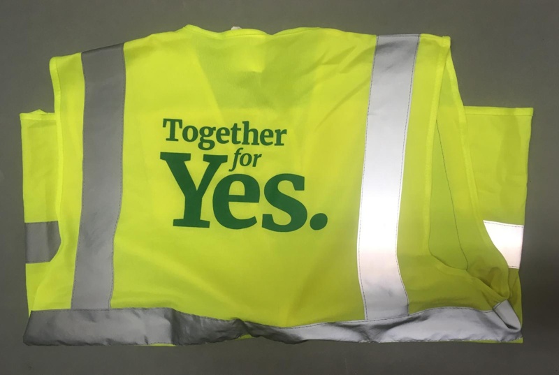 Hi-vis vest: Together for Yes; Together for Yes; 2018; GWL-2018-28-8