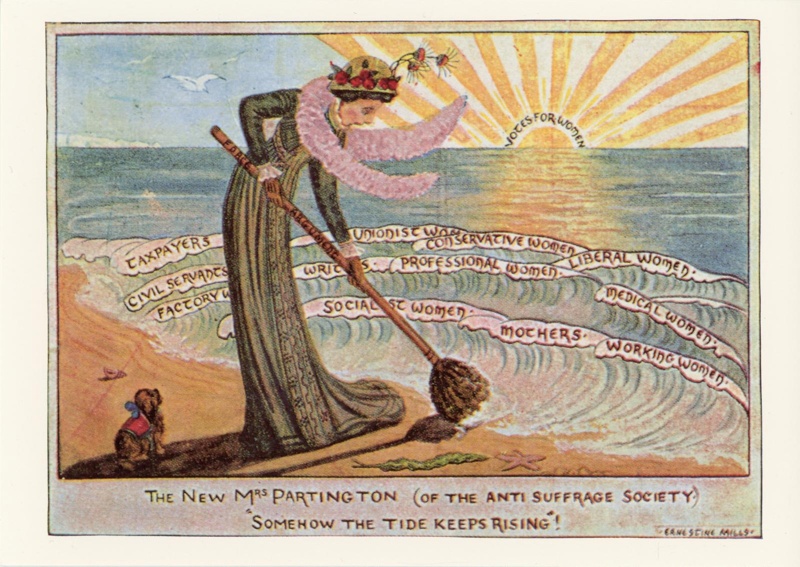 Replica print: "Somehow The Tide Keeps Rising"; Mills, Ernestine; c.1910; GWL-2024-6-2