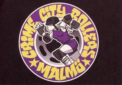 Postcard front: Crime City Rollers; Malmö Roller Derby; 2010s; GWL-2025-118-49-1