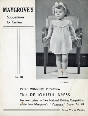 Knitting Pattern: Delightful Dress; Maygrove's Suggestions for Knitters No. 202; GWL-2016-159-83