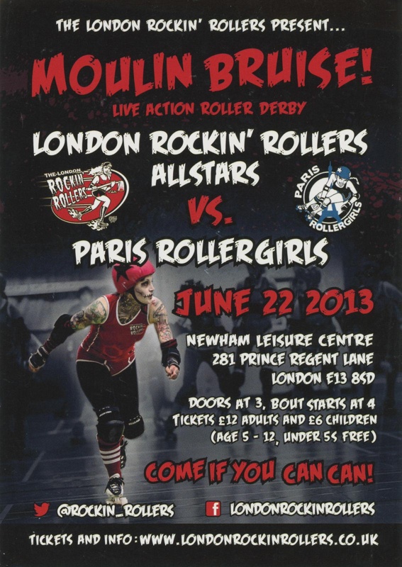 Flyer: Moulin Bruise; London Rockin' Rollers; June 2013; GWL-2015-130-3