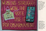 Postcard: Women's Struggle Won the Vote ~ Use It For Disarmament; Women For Life on Earth; c.1984; GWL-2023-85-3