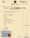 Document: Funeral Arrangements; T. & R. O'Brien Ltd; 1968; GWL-2017-107-5