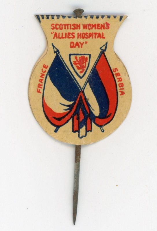 Pin flag: Scottish Women's "Allies Hospital Day"; c.1914-18; GWL-2017-96-5