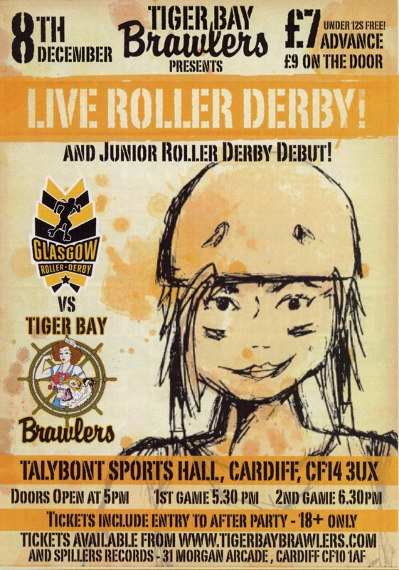 Programme: Tiger Bay Brawlers vs Glasgow Roller Derby; Tiger Bay Brawlers; c.2010s; GWL-2025-119-38 Programme: Tiger Bay Brawlers vs Glasgow Roller Derby; Tiger Bay Brawlers; c.2010s; GWL-2025-119-38