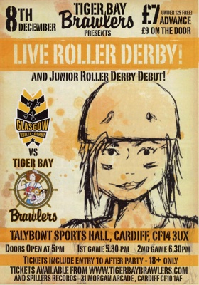 Programme: Tiger Bay Brawlers vs Glasgow Roller Derby; Tiger Bay Brawlers; c.2010s; GWL-2025-119-38 Programme: Tiger Bay Brawlers vs Glasgow Roller Derby; Tiger Bay Brawlers; c.2010s; GWL-2025-119-38