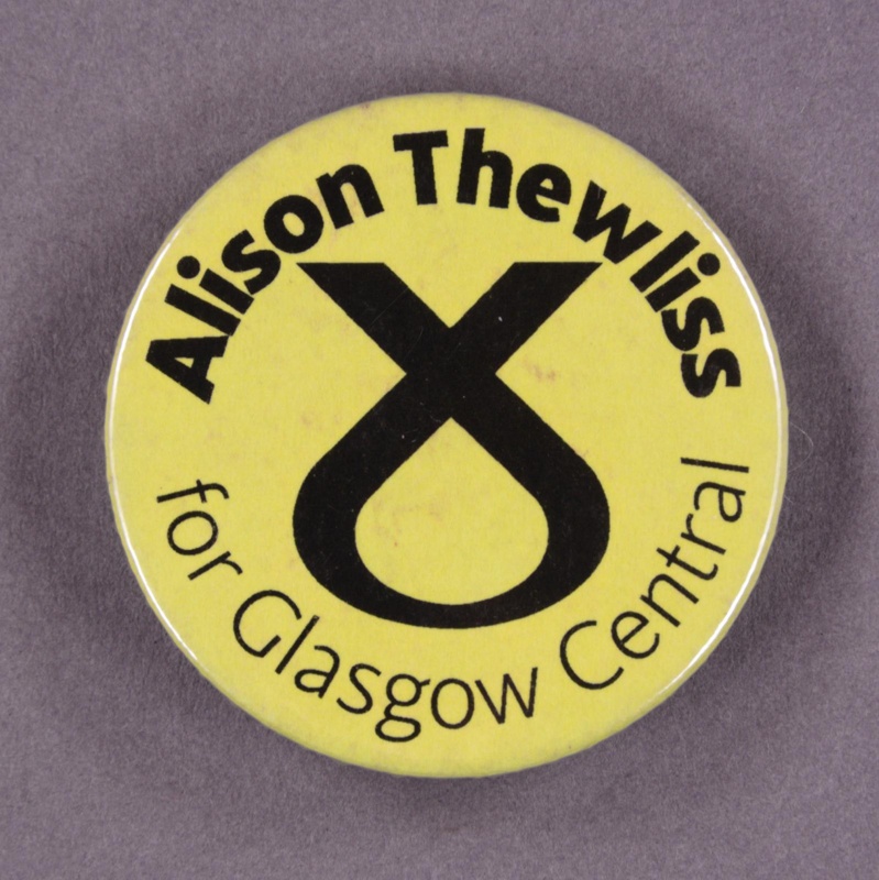 Badge: Alison Thewliss for Glasgow Central; SNP; 2015; GWL-2015-91