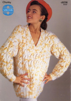 Knitting pattern: Chunky Sweater; Sirdar Design No. C8238; GWL-2015-34-102