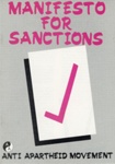 Leaflet cover: Manifesto for Sanctions; Anti-Apartheid Movement; 1987; GWL-2020-15-3