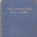 Front cover: Mrs. Pankhurst's Own Story; Pankhurst, Emmeline; 1914; GWL-2025-65-2 Front cover: Mrs. Pankhurst's Own Story; Pankhurst, Emmeline; 1914; GWL-2025-65-2
