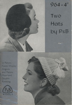 Knitting pattern: Two Hats; P&B Wools No. 964; GWL-2016-95-32