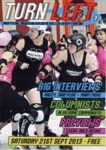 Zine cover: Turn Left #2; Brighton Rockers Roller Derby; Sept 2013; GWL-2014-2-3