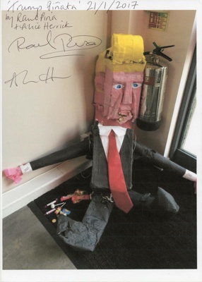 Photograph: Trump pinata made by Alice Herrick and Raul Pina; January 2017; GWL-2017-16-1