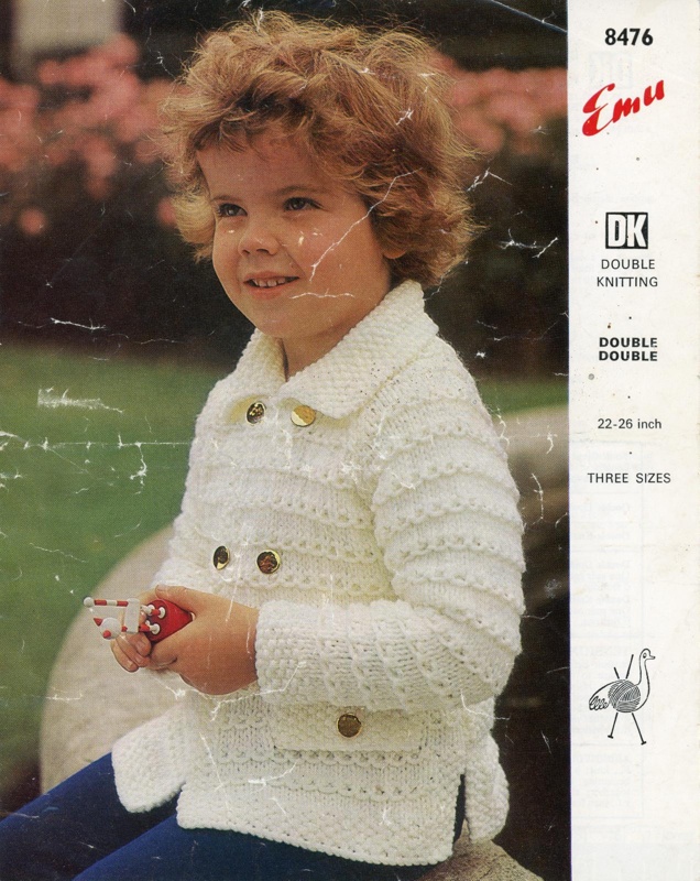 Knitting pattern: Boy's Jacket; Emu Wools No. 8476; GWL-2016-159-18